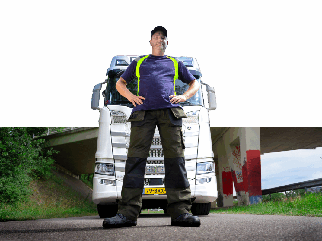 Chauffeur uitgeknipt